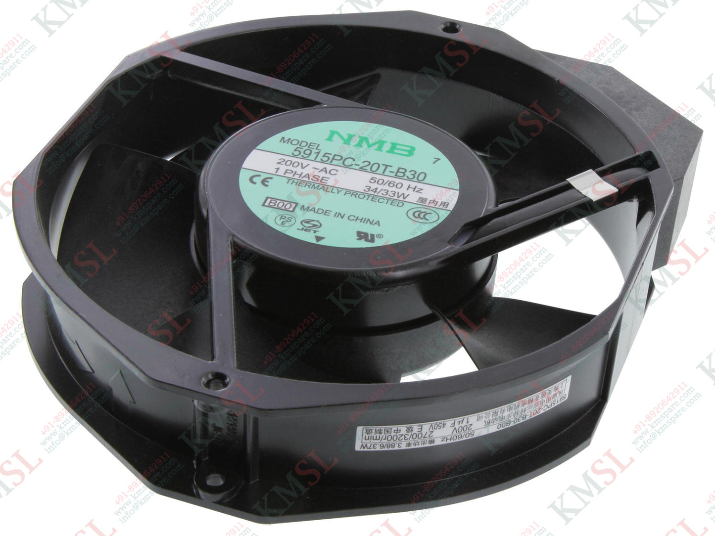 200 VAC Air Cooling Fan, 5915PC-20T-B30 NMB MAT 200 VAC