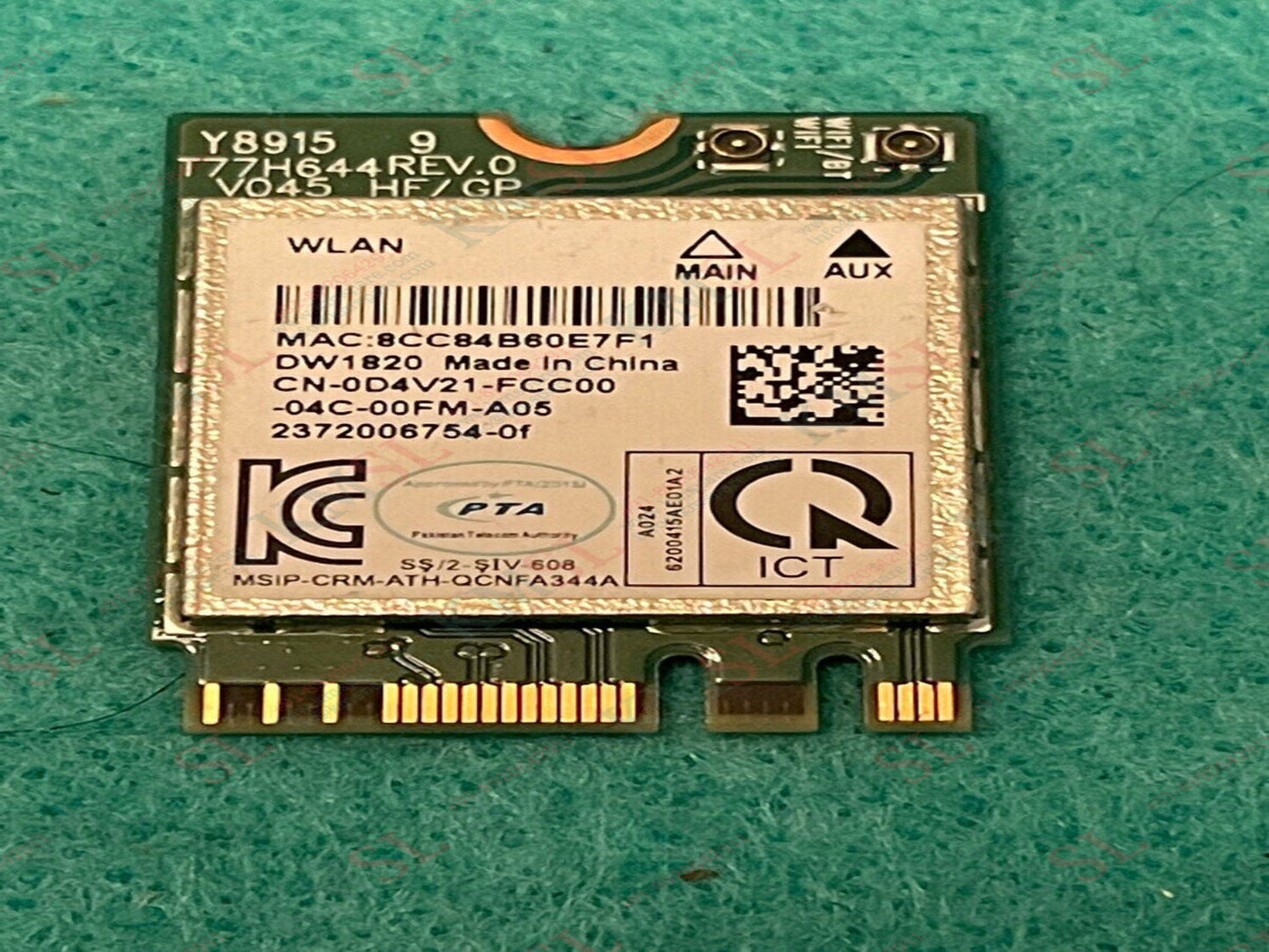 DELL WLAN Network Module Card, DW1820 DELL WLAN