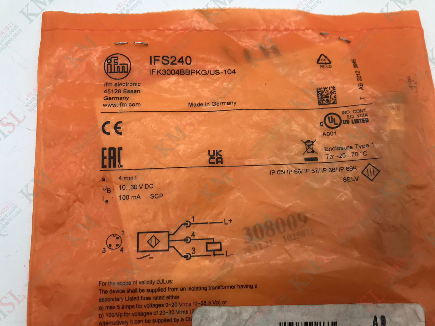 IFM Inductive Sensor, IIS240 IFM