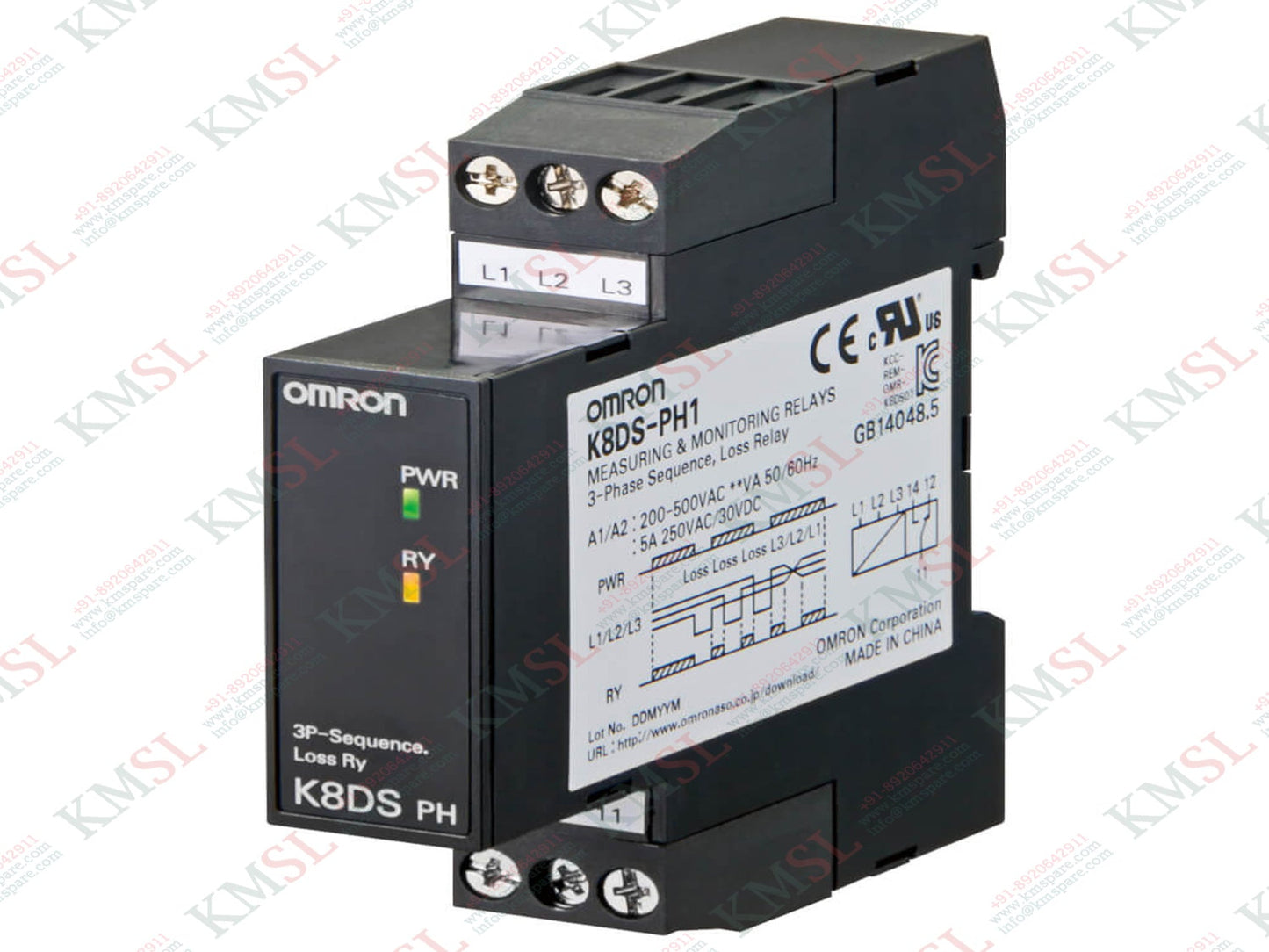 K8DS-PH1 200-480VAC Omron Monitoring Relay | KMSPARE LINK PVT LTD