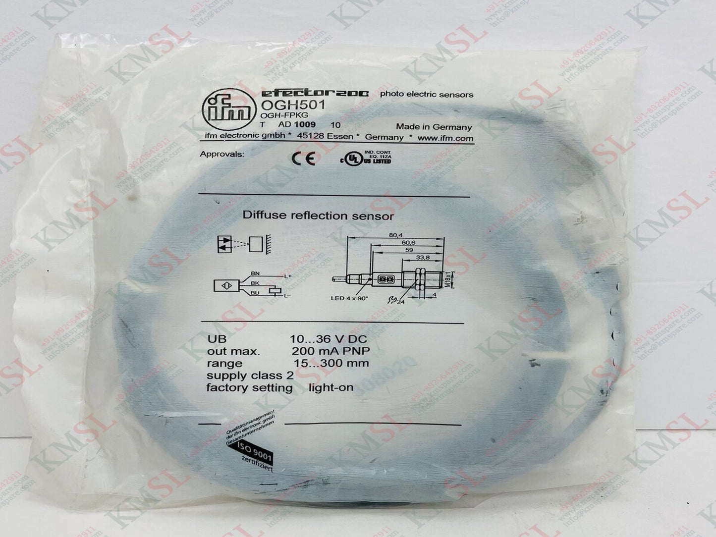 IFM Diffuse Reflection Sensor, OGH501 IFM