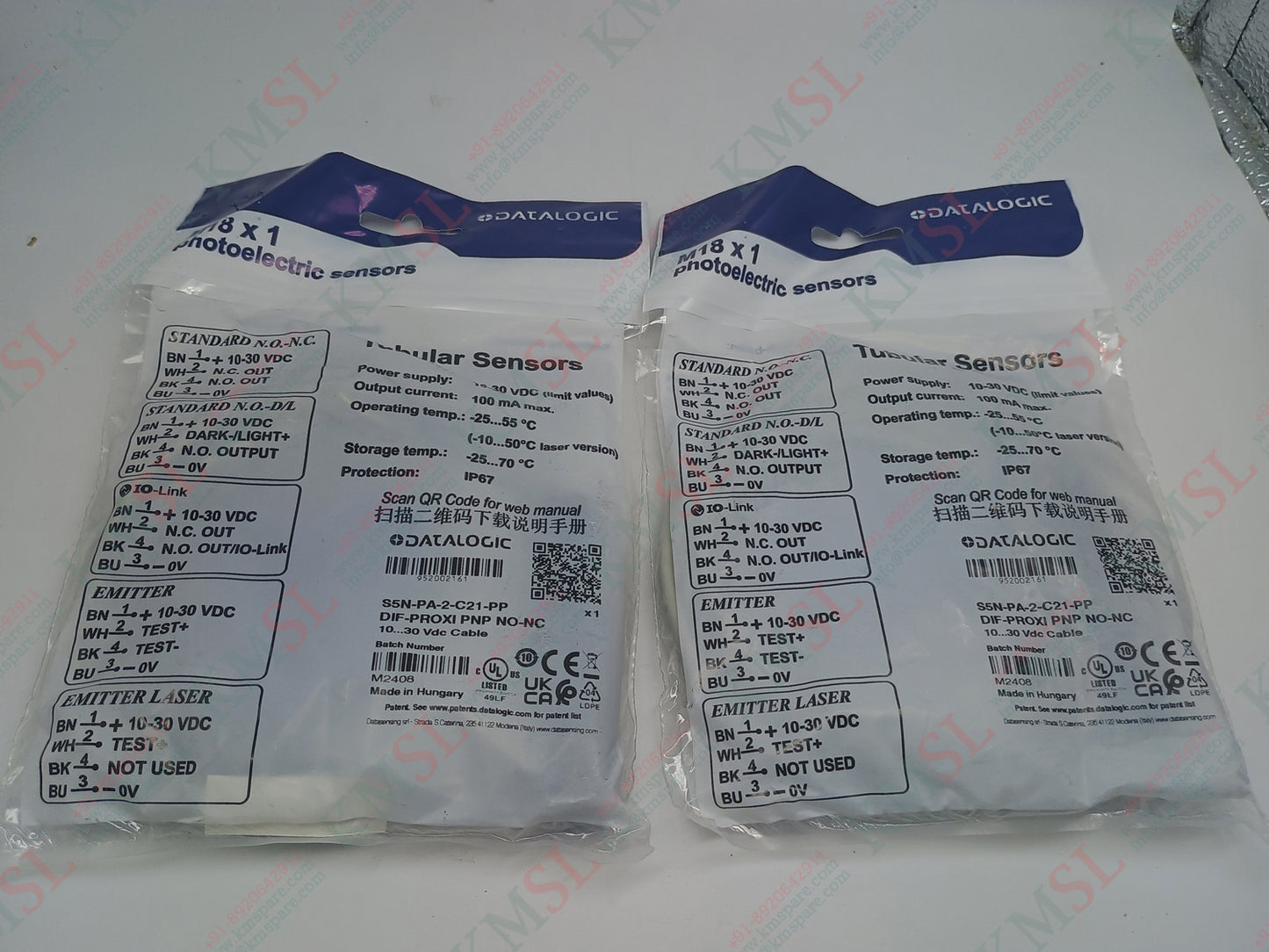 Datalogic Photoelectric Sensor, S5N-PA-2-C21-PP Datalogic