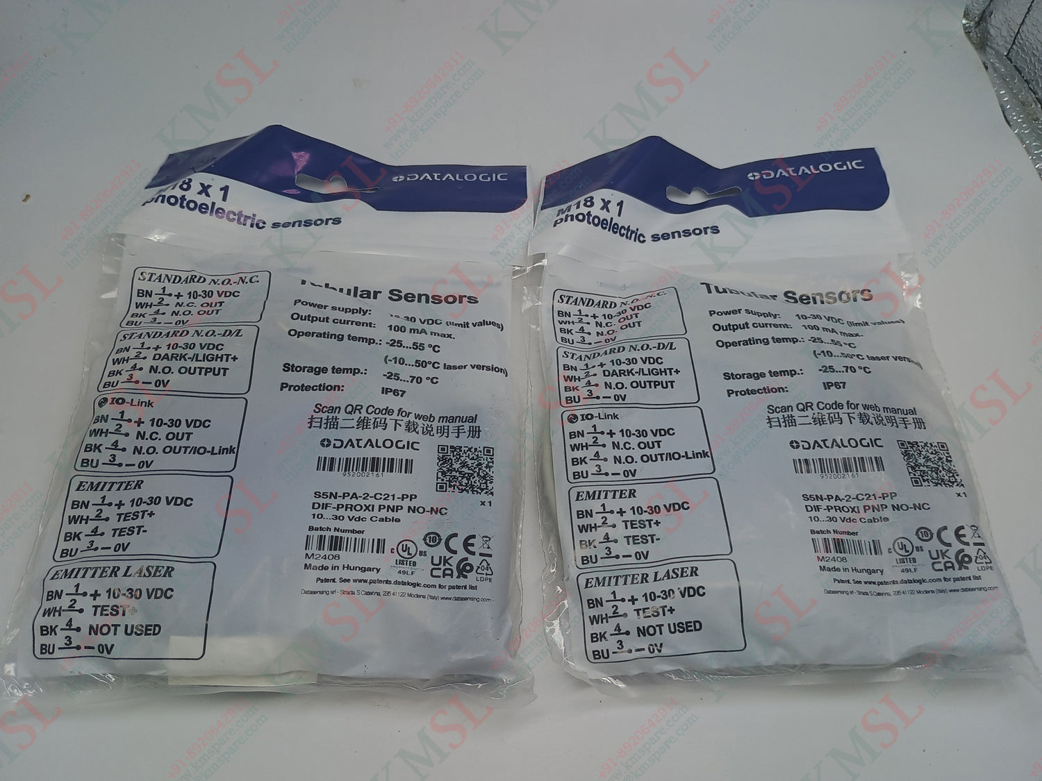 Datalogic Photoelectric Sensor, S5N-PA-2-C21-PP Datalogic
