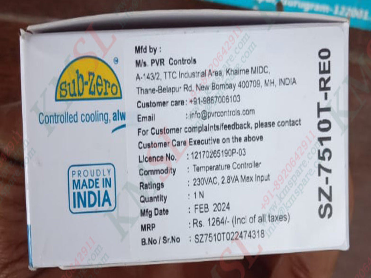 Subzero Temperature Controller, SZ-7510-T Subzero