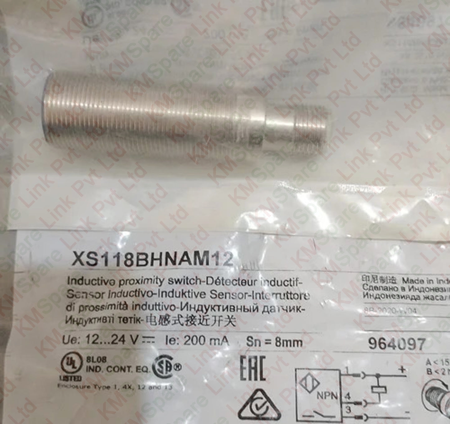 XS118BHNAM12 TELEMECANIQUE INDUCTIVE PROXIMITY SENSOR