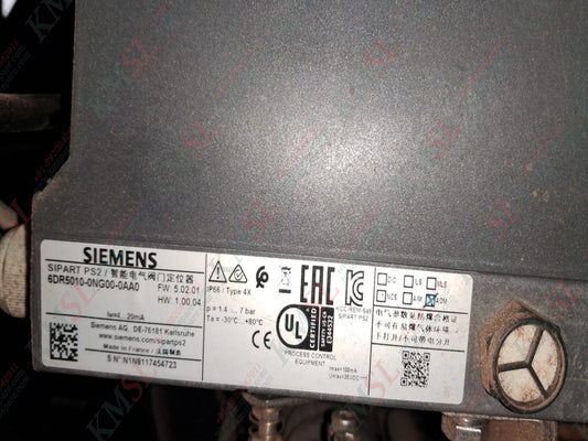 6DR5010-ONG00-0AA0 SIEMENS Electro Pneumatic Positioner | Valve Automation – KMSPARE