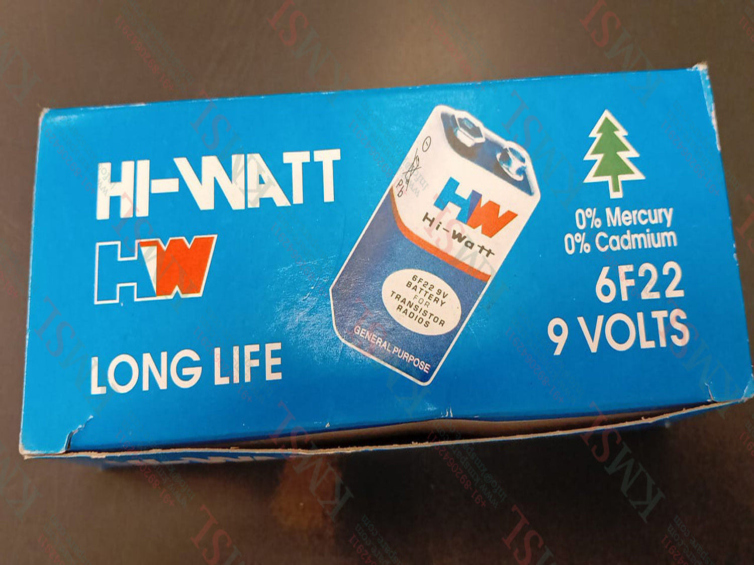 6F22 Hi-Watt Non-Rechargeable Long Life Battery – 9V Industrial Battery | KMSPARE