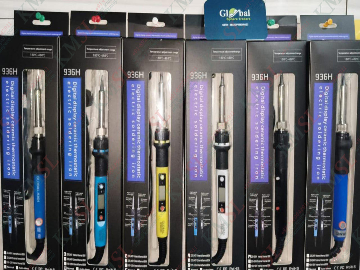 936H 80W Digital Adjustable Soldering Iron with LCD Display | KMSPARE Link Pvt Ltd