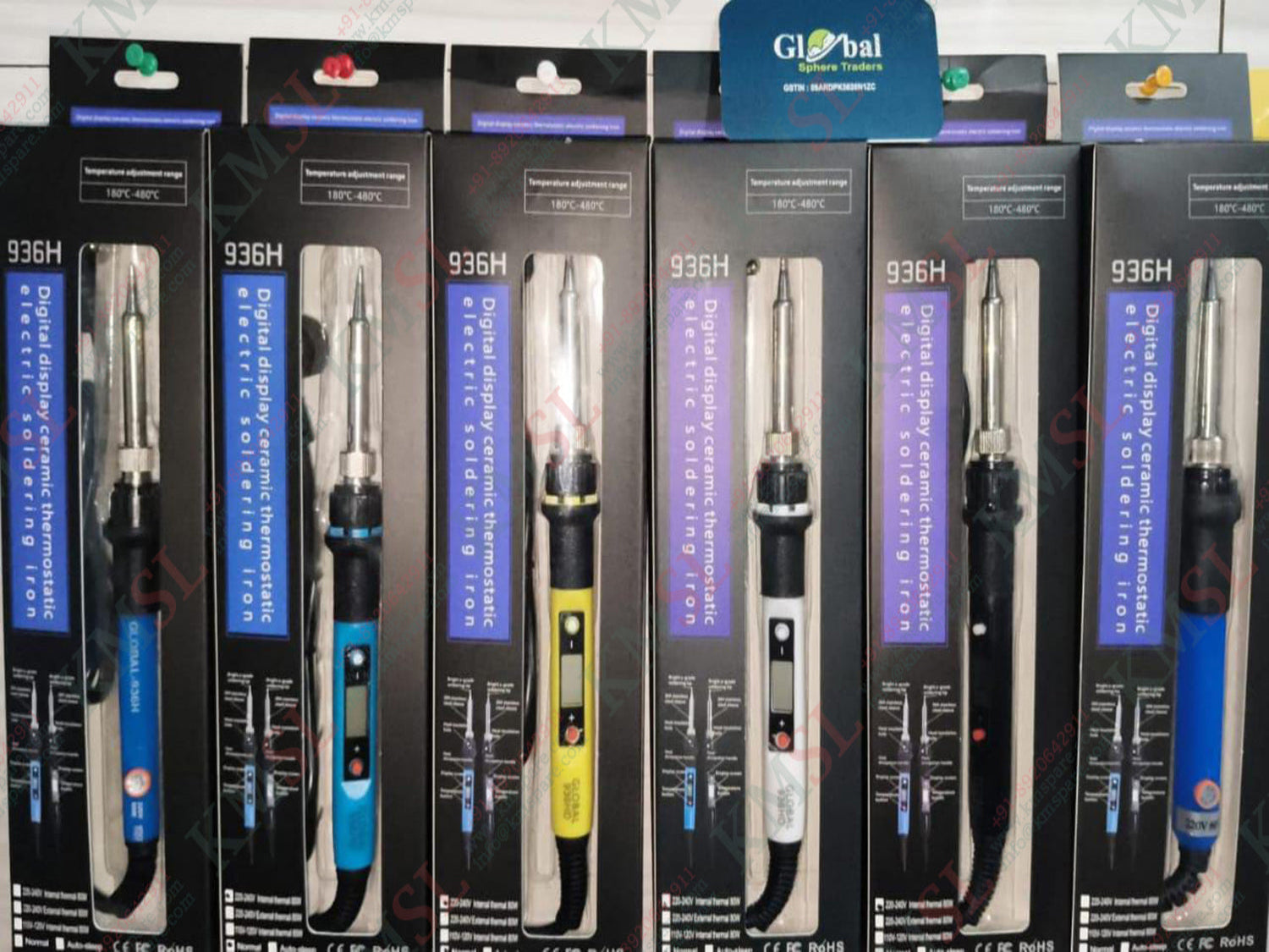 936H 80W Digital Adjustable Soldering Iron with LCD Display | KMSPARE Link Pvt Ltd