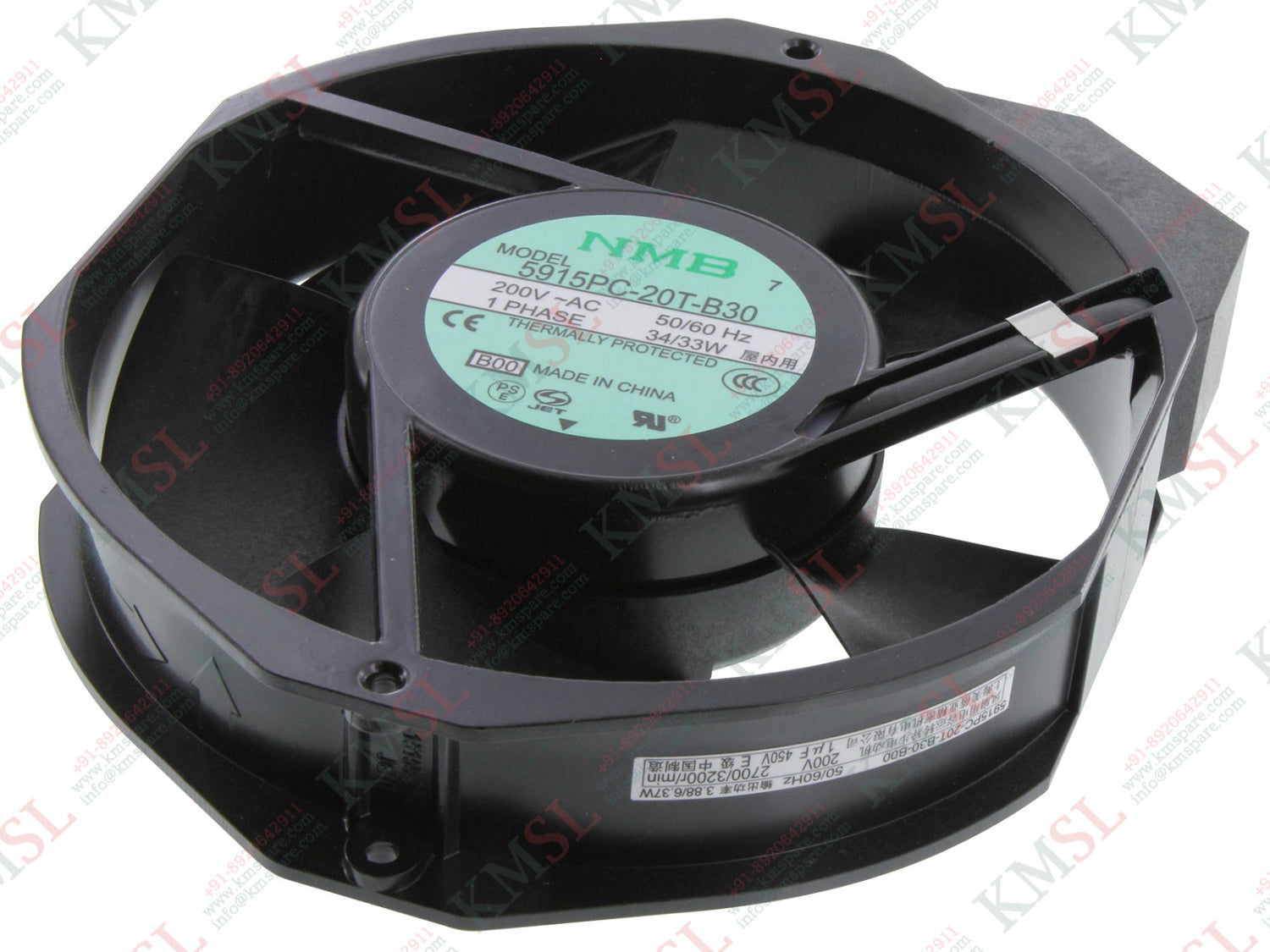 200 VAC Air Cooling Fan, 5915PC-20T-B30 NMB MAT 200 VAC
