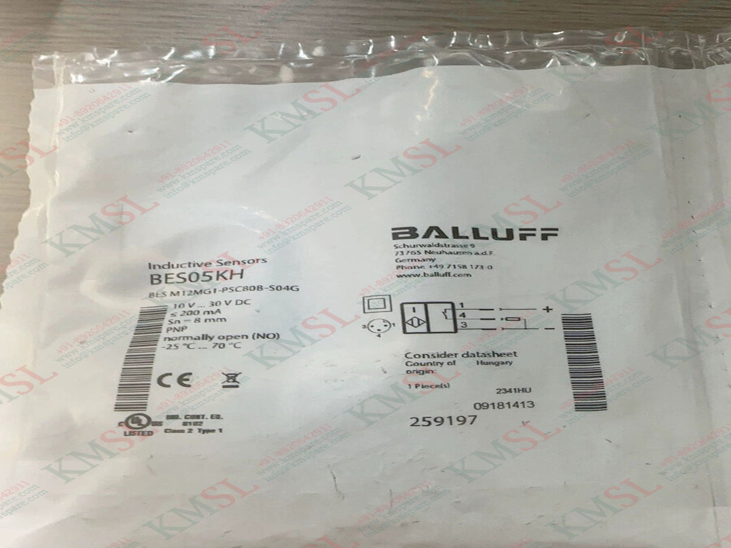 Balluff Inductive Sensor, M12MG1-PSC80B-S04G