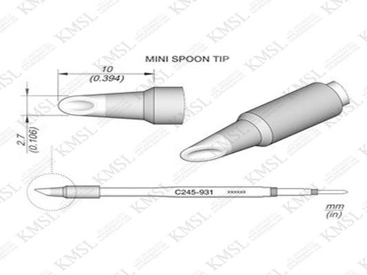 C245-931 JBC Soldering Bit | Precision Soldering Tip | KMSPARE