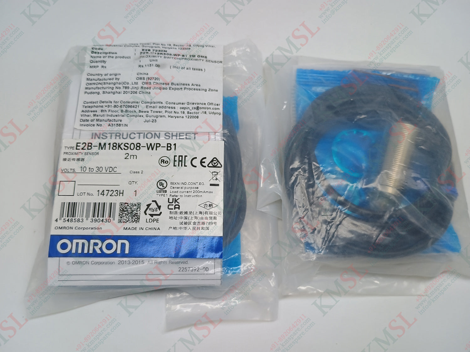 E2B-M18KS08-WP-B1 OMRON, Omron Proximity Sensor