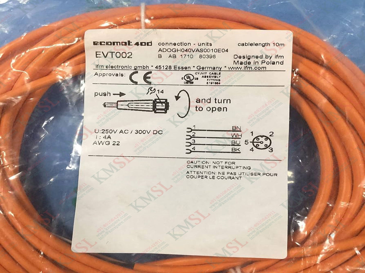 EVT002 IFM Connection Cable | Reliable Industrial Cable – KMSPARE