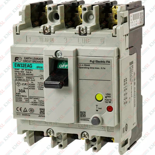 FUJI EW32EAG-3P030 3-Pole Earth-Leakage Circuit Breaker