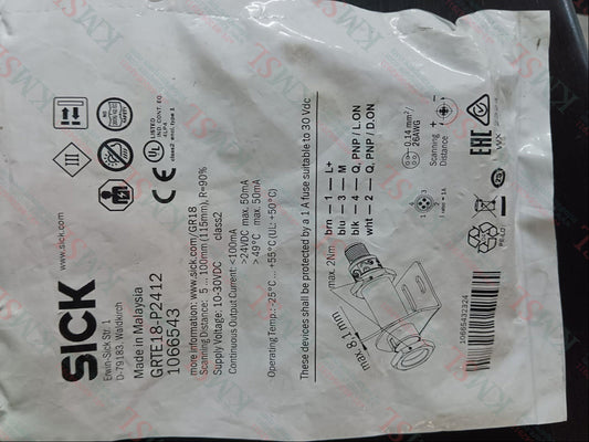 GRTE18-P2412 SICK Photoelectric Sensor | KMSPARE LINK PVT LTD