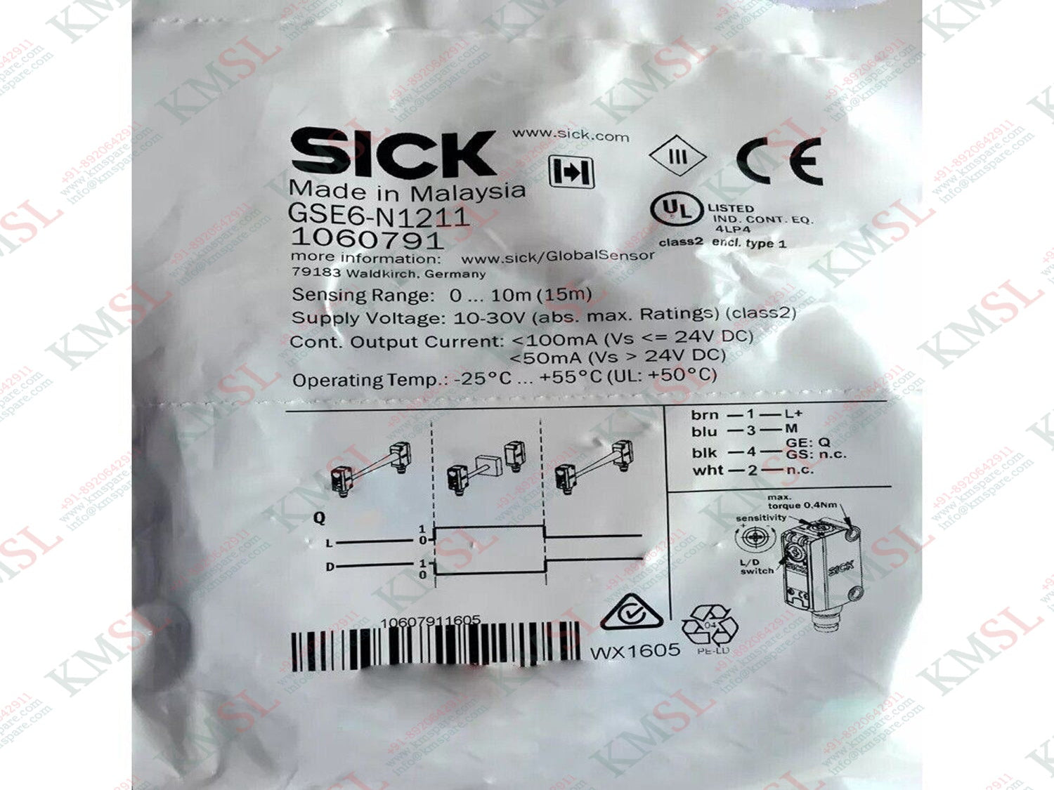 GSE6-N1211 SICK Photoelectric Sensor | KMSPARE LINK PVT LTD