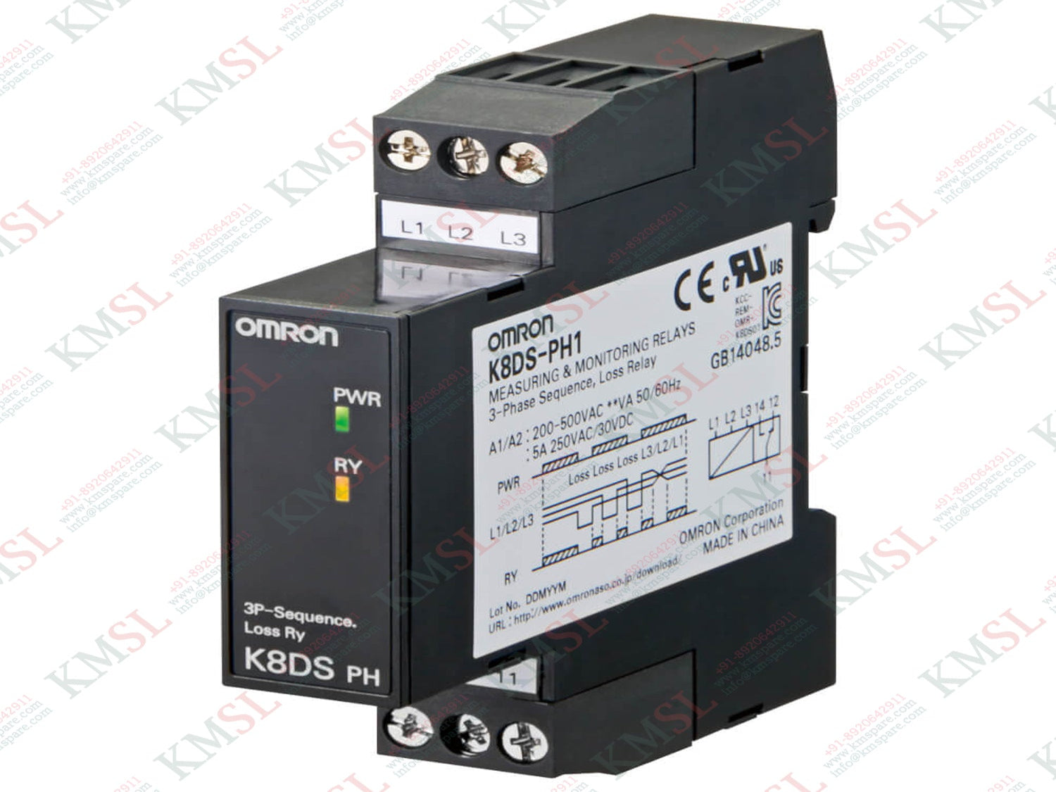 K8DS-PH1 200-480VAC Omron Monitoring Relay | KMSPARE LINK PVT LTD