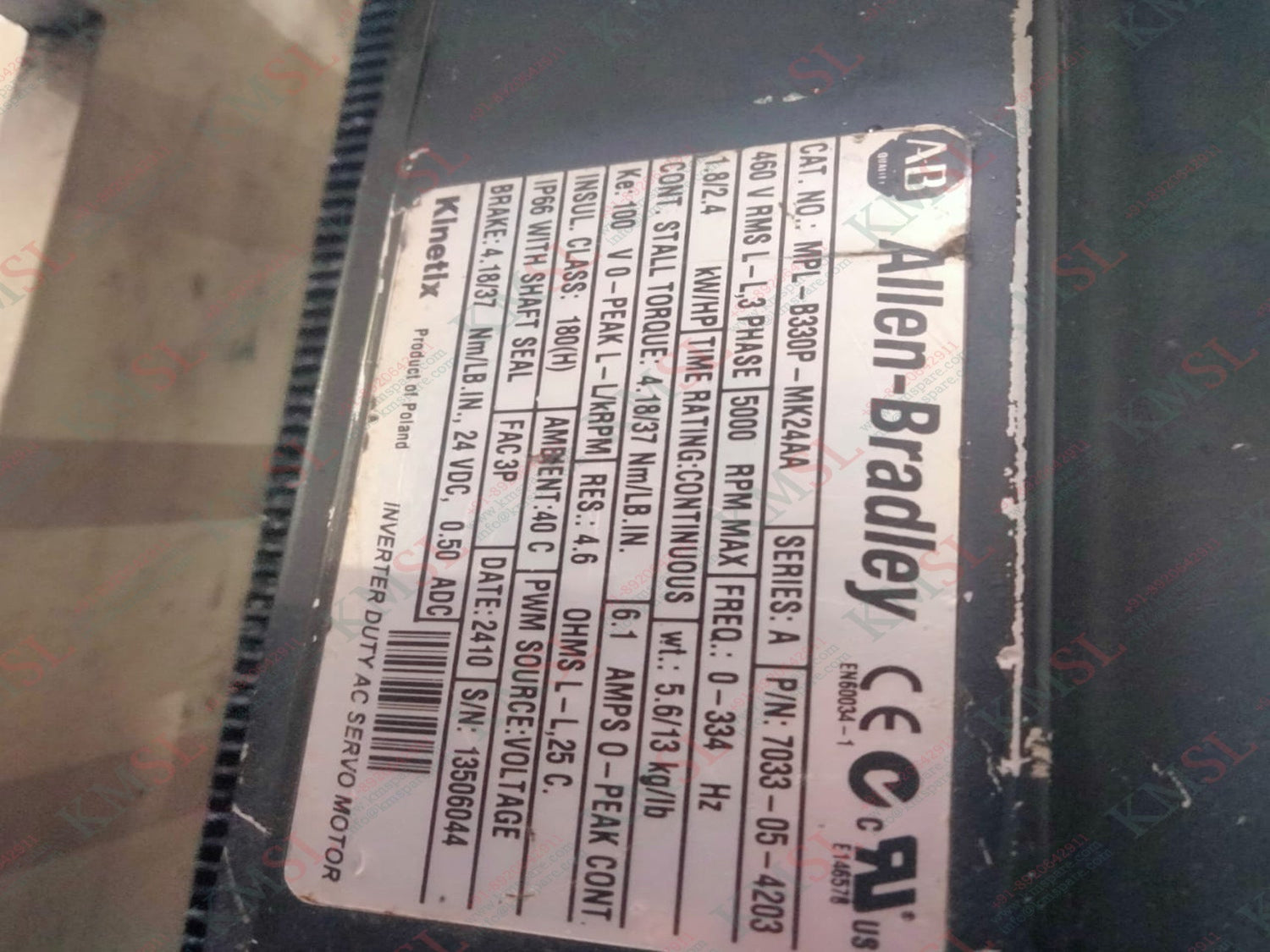 MPL-B330P-MK24AA ALLEN-BRADLEY | KMSPARE LINK PVT LTD