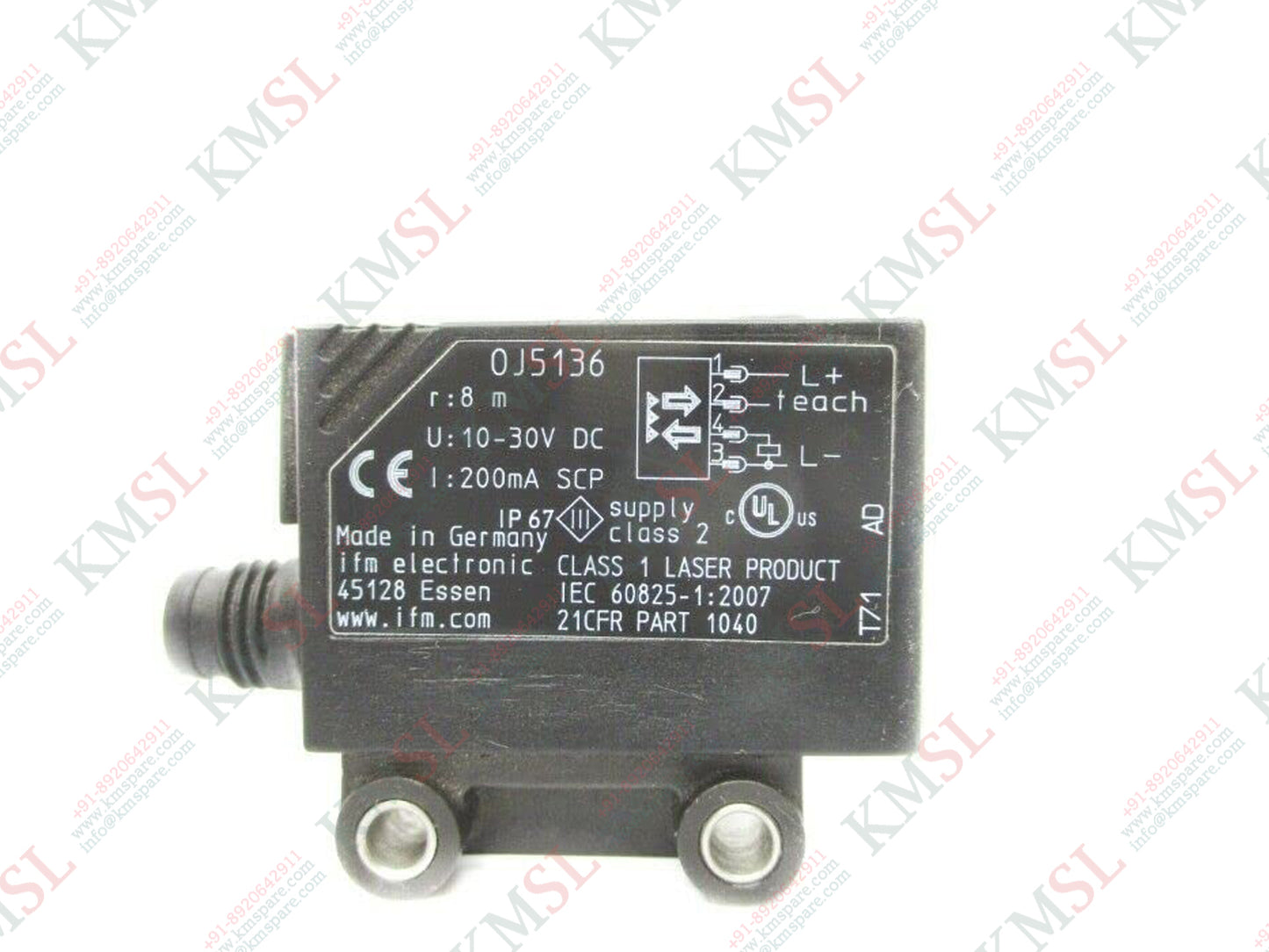 IFM Retro-Reflective Laser Sensor, OJ5136 IFM