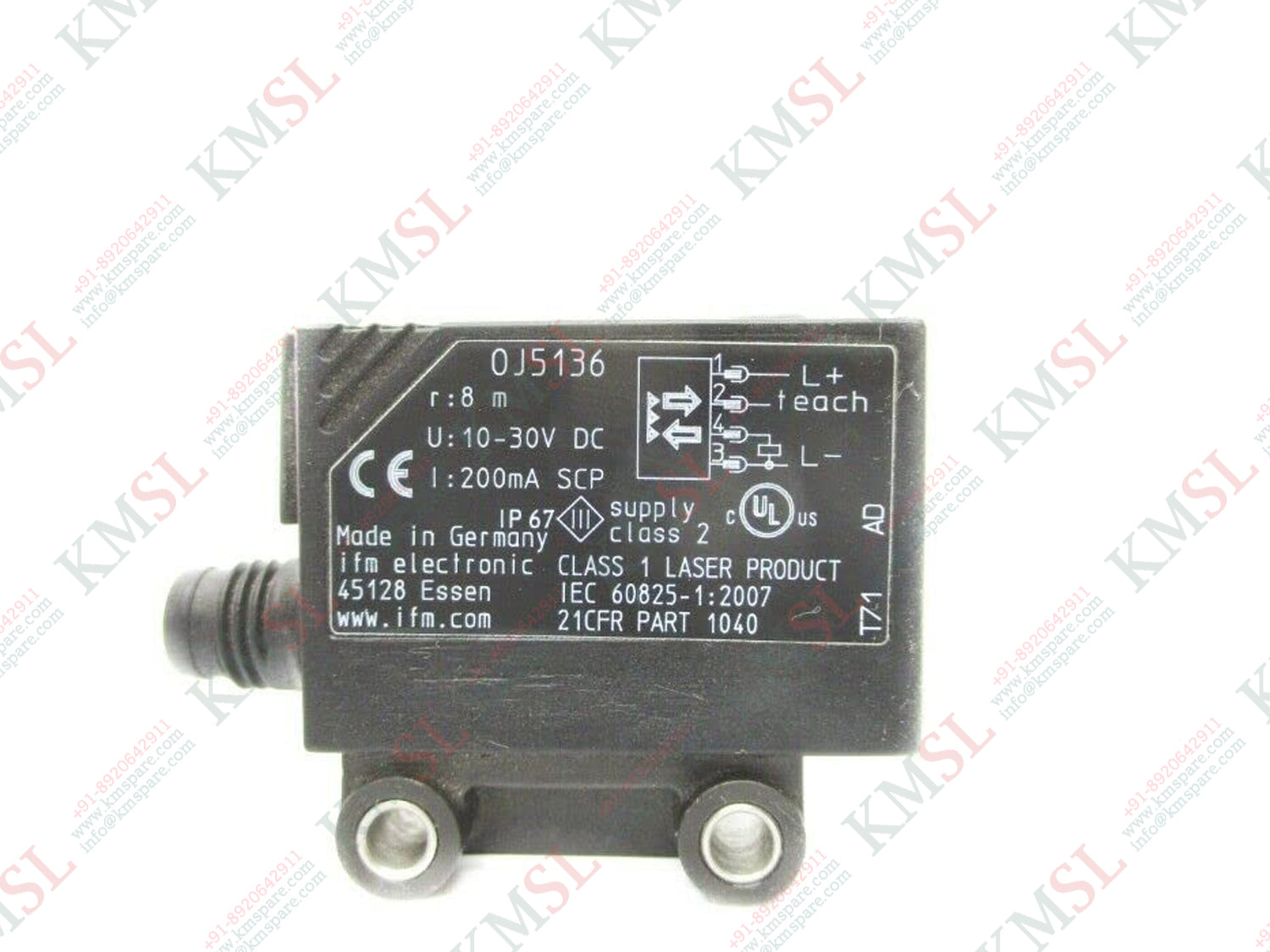 IFM Retro-Reflective Laser Sensor, OJ5136 IFM