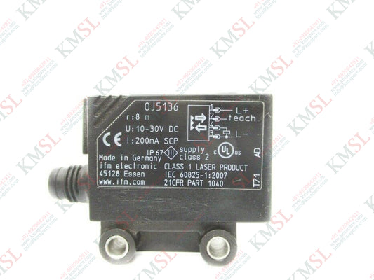 IFM Retro-Reflective Laser Sensor, OJ5136 IFM