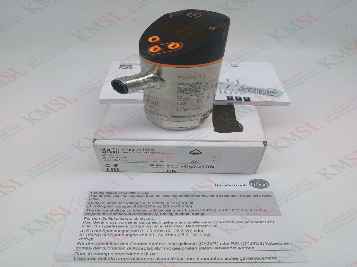 IFM Pressure Sensor, PN7093 IFM