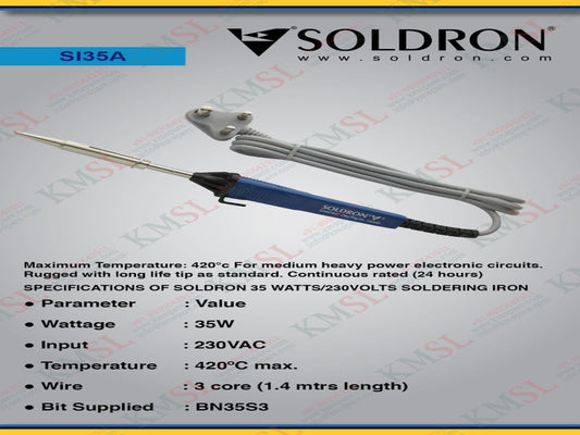 SI35A SOLDRON Soldering Iron | Compact High-Precision Soldering Tool – KMSPARE