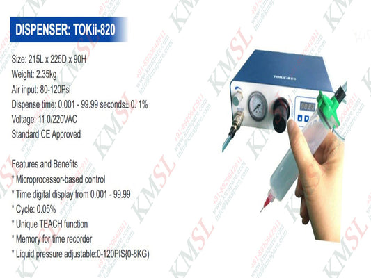 TOKII-820 Epoxy Dispenser | Precision Industrial Epoxy Dispensing | KMSPARE