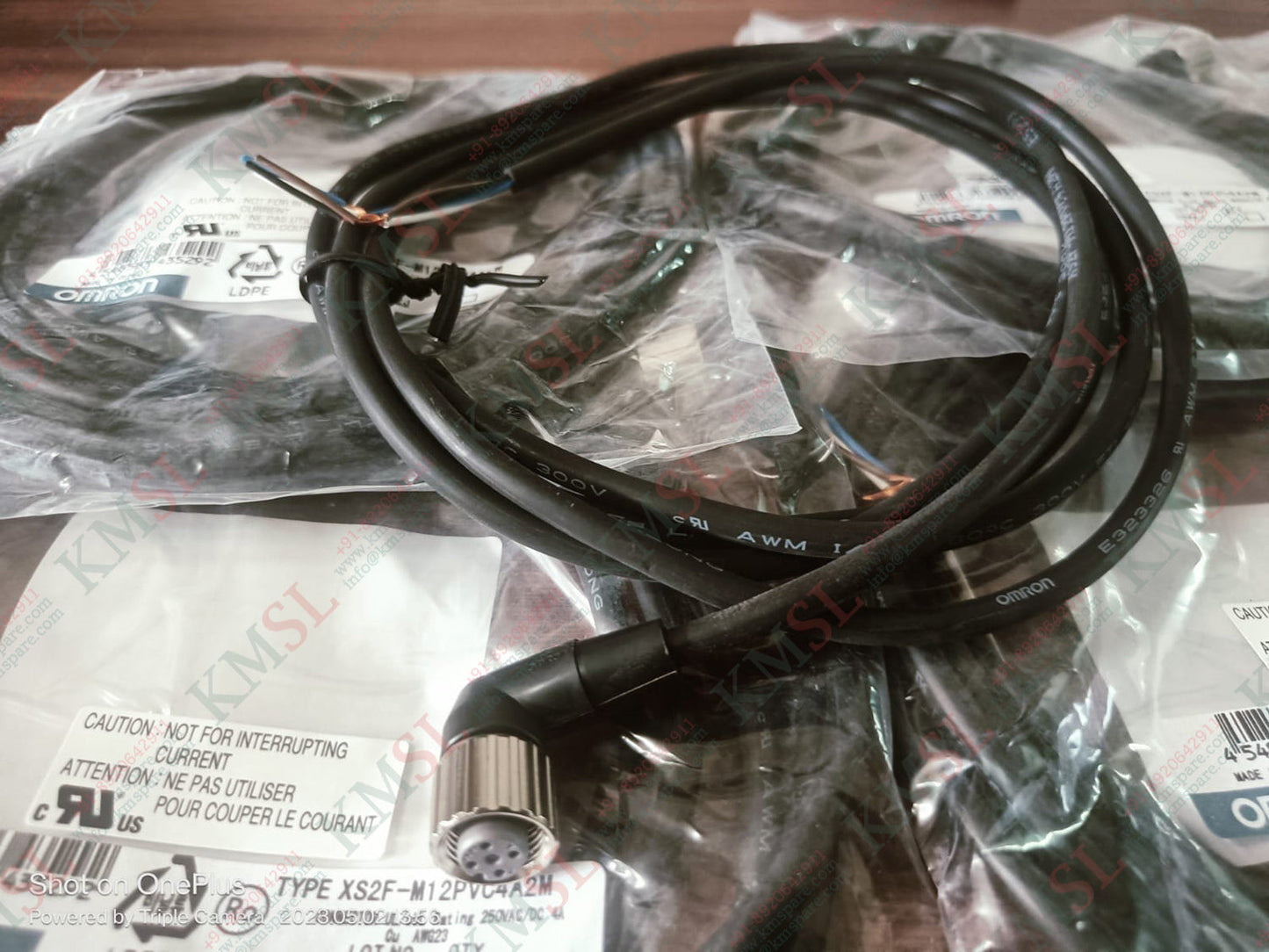 XS2F-M12PVC4A2M Omron Connector Cable – Reliable Industrial Automation Cable | KMSPARE